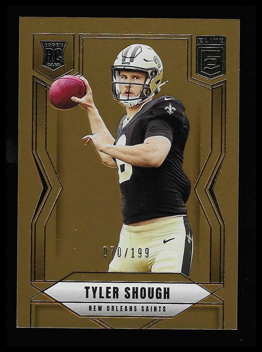 2025 Donruss Elite #178 Tyler Shough Orange #/199