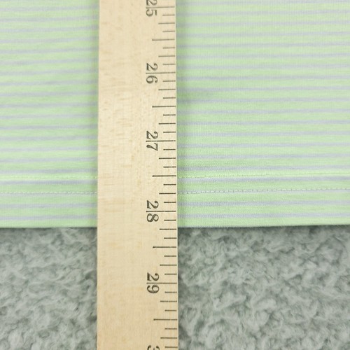 Fish Hippie Polo Shirt Mens Medium Light Green Stripe Performance Cotton Pocket - Picture 10 of 16