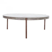 Moe's Home Collection Mendez Contemporary Stone Outdoor Coffee Table in Gray