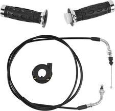 Throttle Twist Grip Set with 78" Scooter Throttle Cable for GY6 50cc, 80cc, 125c