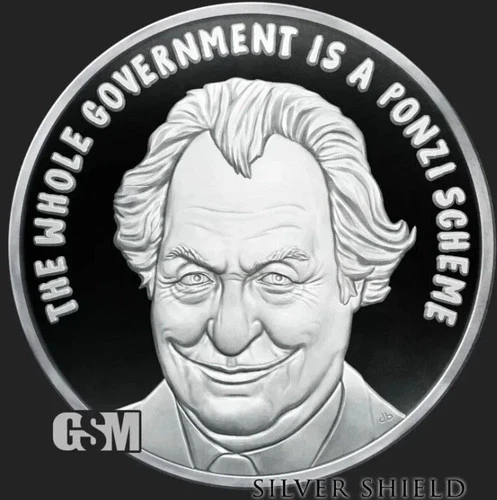 BERNIE MADE OFF - 1 oz .999 Silver Shield Proof -  2023 MINIMINTAGE of 665