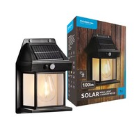 Modee Solar-AußEnwandleuchte LED PIR 100Lm Warmweiß IP44 Schwarz 12X17Cm