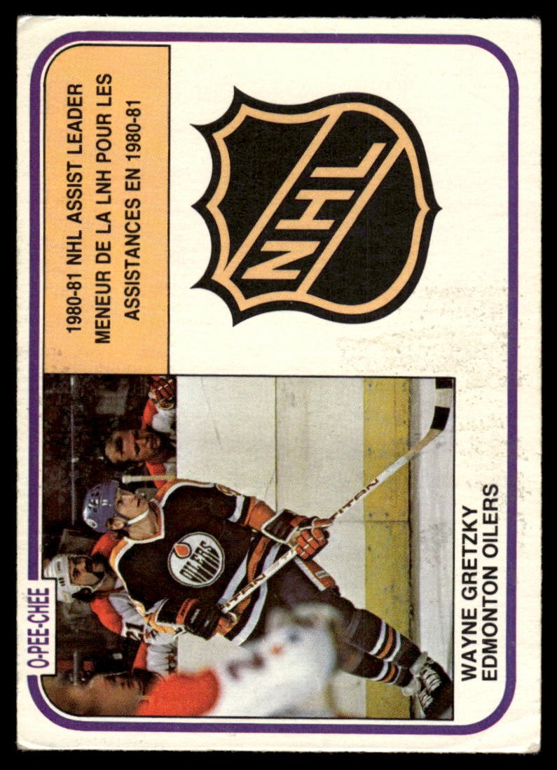1980-81 NHL Assist Leader (Wayne Gretzky) 1981-82 O-Pee-Chee #383