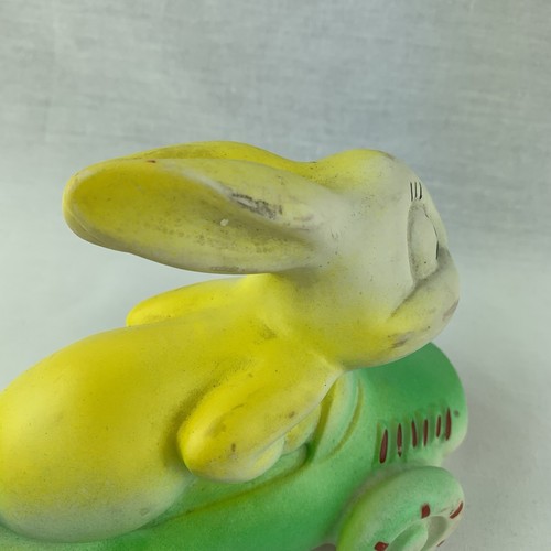 Vintage 1950s Bunny Race Car Rubber Squeak Squeaky Toy Reliable Canada Works - Picture 7 of 12