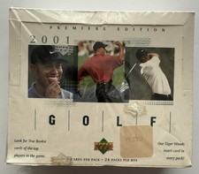 2001 Upper Deck Golf Premiere Edition Sealed Hobby Box Tiger Woods Rookie Era UD