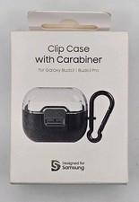 Samsung Clip Case with Carabiner for Galaxy Buds3 / Buds3 Pro - Clear/Black