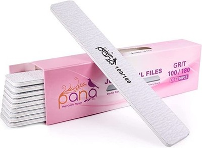 10PCS Jumbo Size PANA Professional Double Sided Grit (100/180), Zebra (Jumbo) 