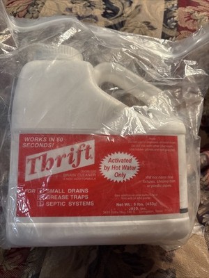 New Thrift FBA_T-600 Alkaline Based 6 lb. Granular Drain Cleaner, White Sealed