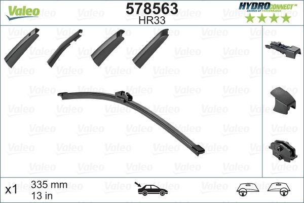 Valeo 578563 Wischblatt FüR BMW Cupra Ford Land Rover MERCEDES-BENZ Porsche-image