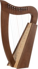 Keltische Harfe 12 Saiten C-Dur Tasche 2 Stimmschl&uuml;ssel Walnuss Holz Natur