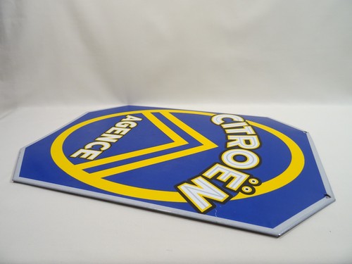 PLAQUE EN TOLE EMAILLEE CITROEN AGENCE PUB AUTOMOBILE ENAMEL PLAQUE - Picture 7 of 10