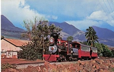 Postcard Lahaina Kaanapali & Pacific Railroad Maui Hawaii Steam Locomotive