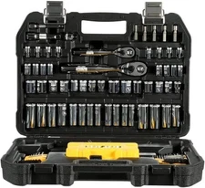 DEWALT Mechanics Tools Kit and Socket Set, 1/4" & 3/8" Drive, SAE, 108-Piece (DW