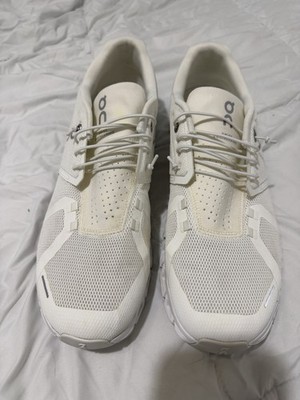 On Cloud 5 Undyed White/White 59-98376 Men's Low Top Lace-Up Mesh Sneaker 2023