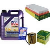Mann Inspektionspaket 5L Liqui Moly 5W-40 FüR Smart Fortwo Coupe 0.8 CDI