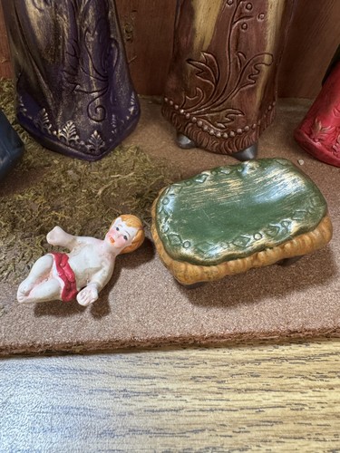 North Pole Trading Co 9 Classic Nativity Set 11" Christmas Decor Hand Painted - Picture 7 of 11