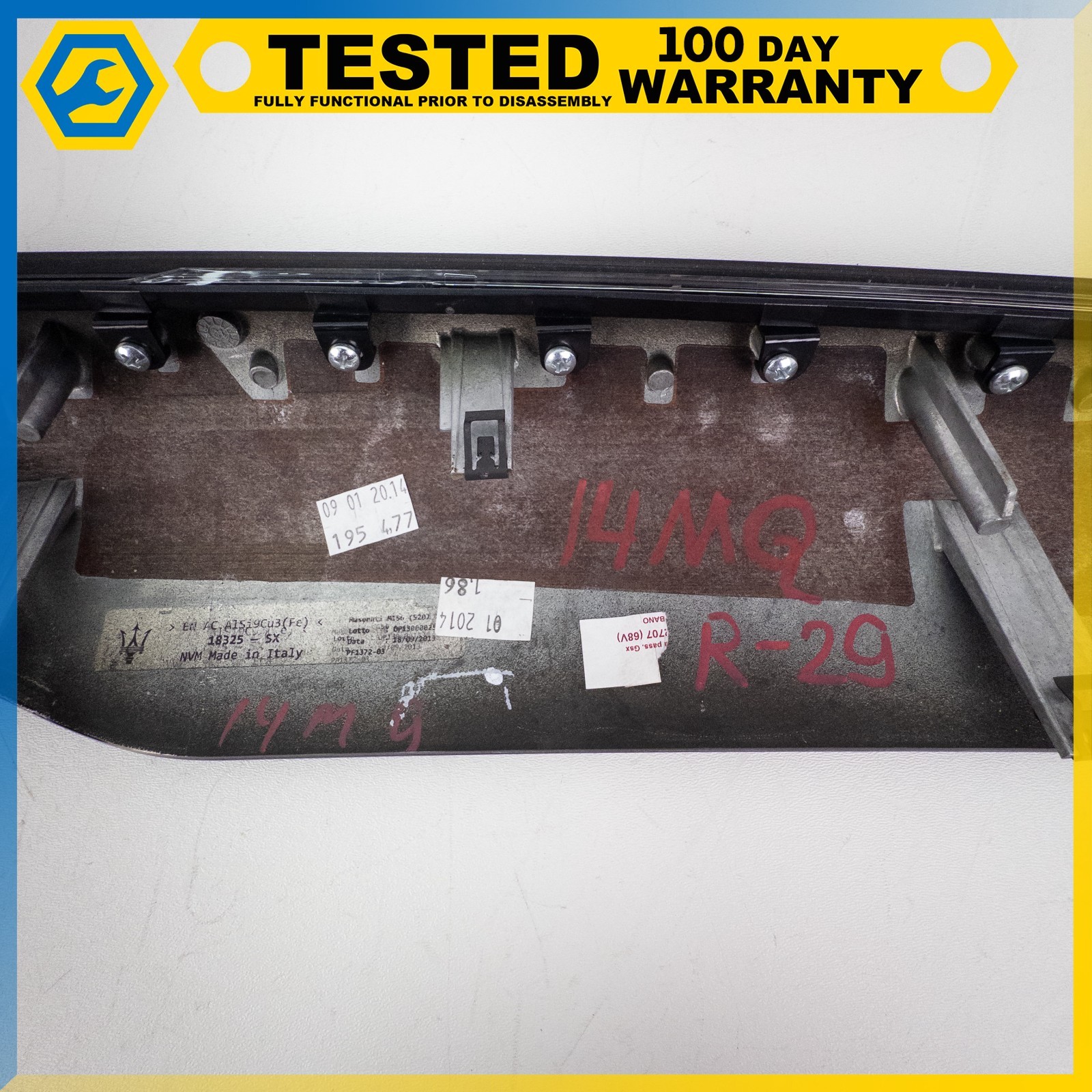 14-19 MASERATI QUATTROPORTE CENTER DASHBOARD DASH TRIM MOLDING WOOD OEM