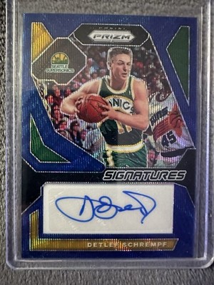 2023-24 Prizm Basketball - Detlef Schrempf #SIG-DET Autograph Blue Wave   