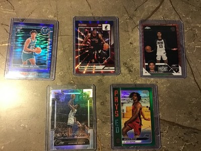 Lot of (5) basketball numbered cards all below /150 Topps and panini