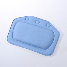 Durable PVC Bathtub Pillow with Suction Cups Comfortable Bath Cushion Blue