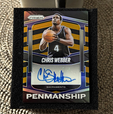 Panini Prizm 2025-26 Chris Webber Penmanship Auto #PEN-WEB 4/5 Kings
