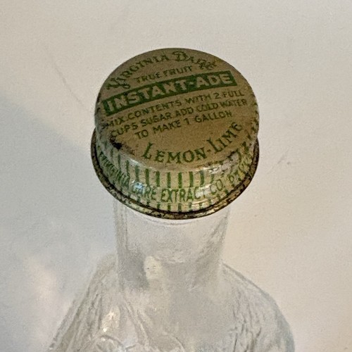 Set of 2 Vtg Virgina Dare Instant-Aid Bottles Lemon-Lime & Grape-Punch w/ Lids - Picture 6 of 8