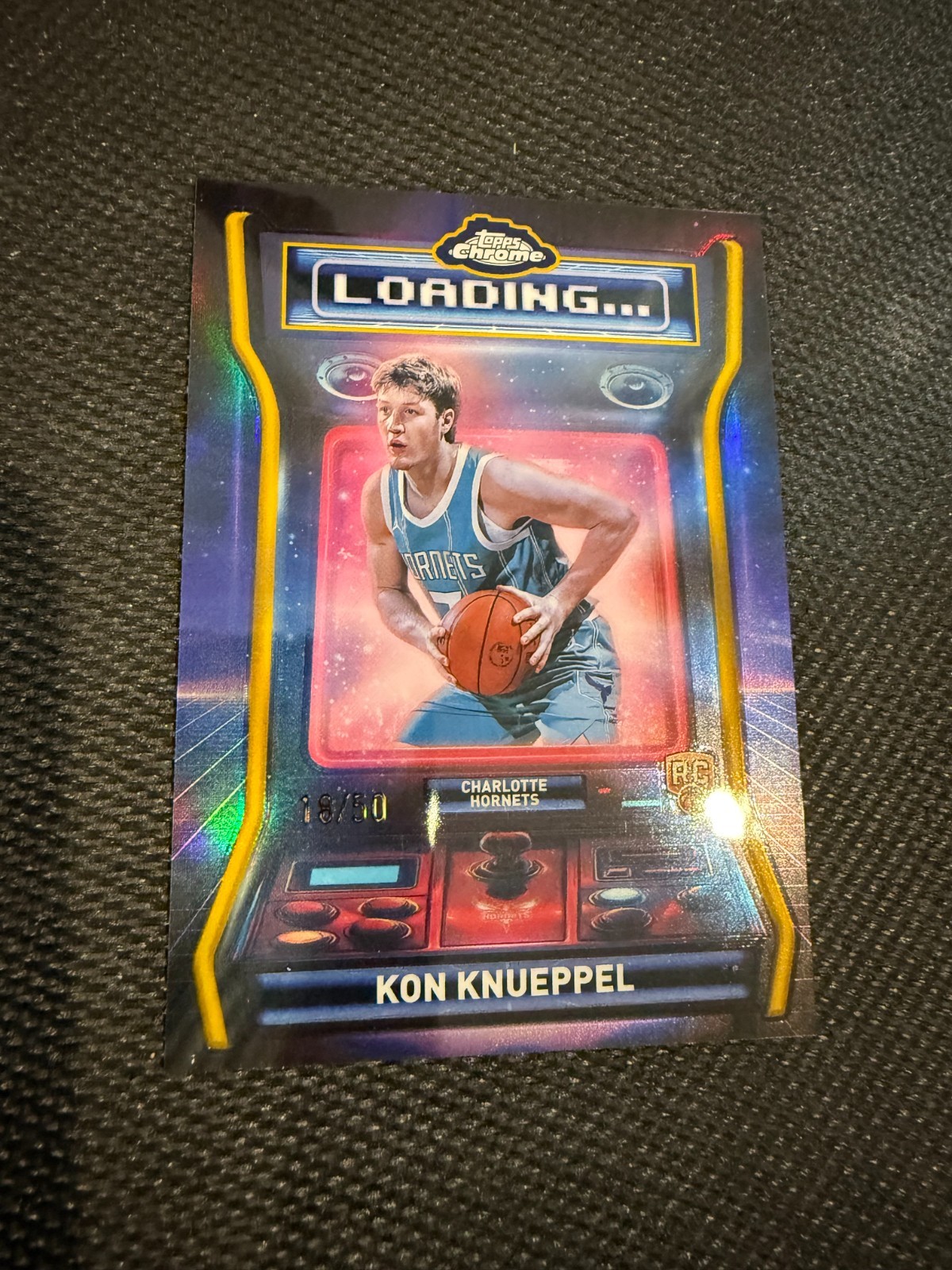 2025-26 Topps Chrome Kon Knueppel #LD-13 Loading Gold /50 Refractor Hornets RC