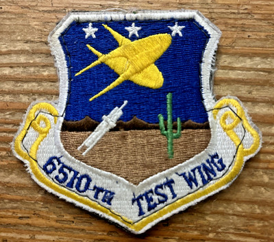 6510th Test Wing Patch USAF Edwards Air Force Base Jet Flight Testing