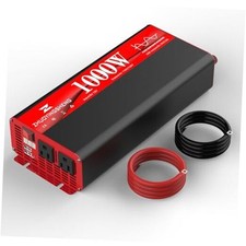 Pure Sine Wave Inverter 12V DC to 120V AC 2000W Peak Car Power Inverter 1000W