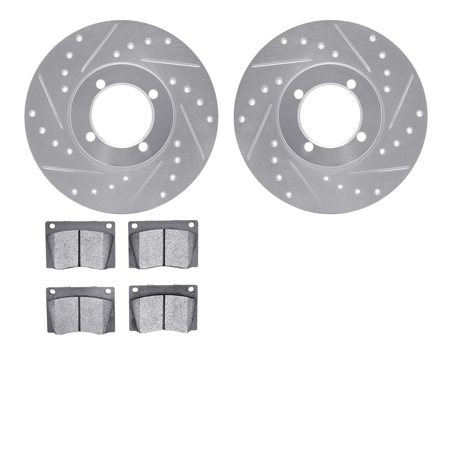For Lotus Esprit 76-79 Drilled & Slotted Front Brake Kit w Optimum Pads
