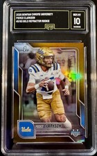 2025 Bowman University Chrome Pierce Clarkson #156 45/50 Gold Refractor Rookie