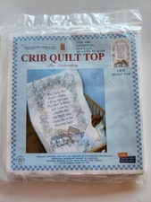 Vtg Jack Dempsey Crib Quilt Top Now I Lay Me Down To Sleep Embroidery 4060 USA