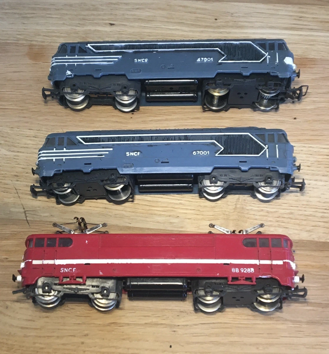 Locomotive Diesel Jouef HO BB 67001 SNCF - En Boîte, Très Bon état - Modèle Analogique Vert