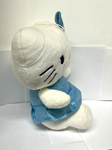 Hello Kitty Plüschkleid blau Glitzer und Schleife, sanft gebrauchter Zustand - Bild 6 von 8