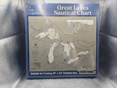 Heritage Puzzle, Inc. presents Great Lakes Nautical Chart, 1000 Pieces, 30 x24 