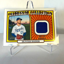 2021 Topps Heritage Hunter Dozier Clubhouse Collection Blue Relics #CCR-HD