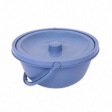 Seau de Toilette avec Couvercle Facile à Nettoyer pour Chevet, Personnes Âgées