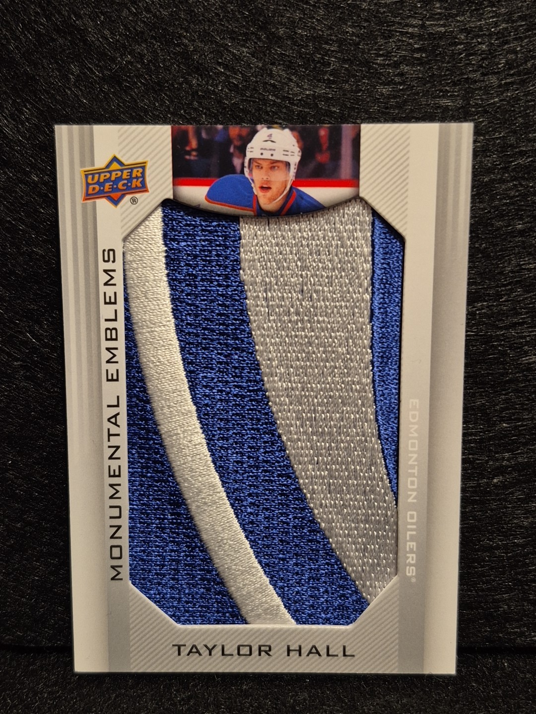 2013 UPPER DECK EDMONTON OILERS #ME-TH TAYLOR HALL  MONUMENTAL EMBLEMS