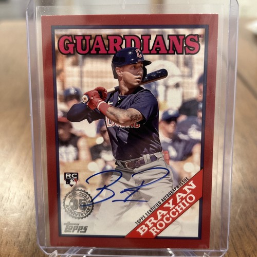 2023 Topps Update Brayan Rocchio RC Auto RED Border #88BA-BR Guardians 01/25!!! - Picture 1 of 7
