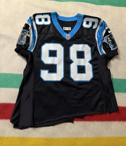 Vintage 1997 Game Worn Team Issue Carolina Panthers Don Sasa Jersey #98 Small 48