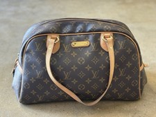 Louis Vuitton Montorgueil Shoulder Bag PM Brown Canvas Authentic LV Handbag