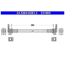 2x Bremsschlauch 24359980 hinten für Subaru Justy 3 G3X