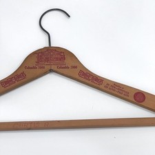 Vtg double-sided heavy-duty wooden dry cleaner clothes hanger California