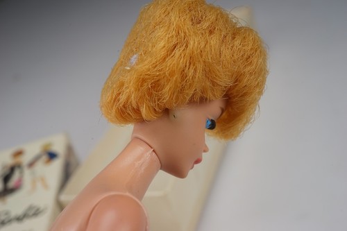 Vintage 1958 BARBIE DOLL Pat. Pend Blonde Japan No.850 Bubble Cut Swimsuit Box - Picture 4 of 20