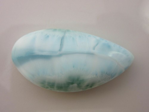 Cabochón Larimar Dominicano Caribe Azul Cielo preciosas piedras (11.8g) #LC29 - Imagen 4 de 12
