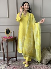 Women' s Muslin Embroidery Kurta with Pant  Dupatta