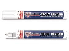 2 x Grout Reviver Pen Unibond Whitener Mould Touch Up Paint Bathroom Kitchen