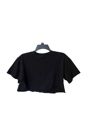 Super Nintendo Super Metroid Cropped Shirt Black Womens Size Small