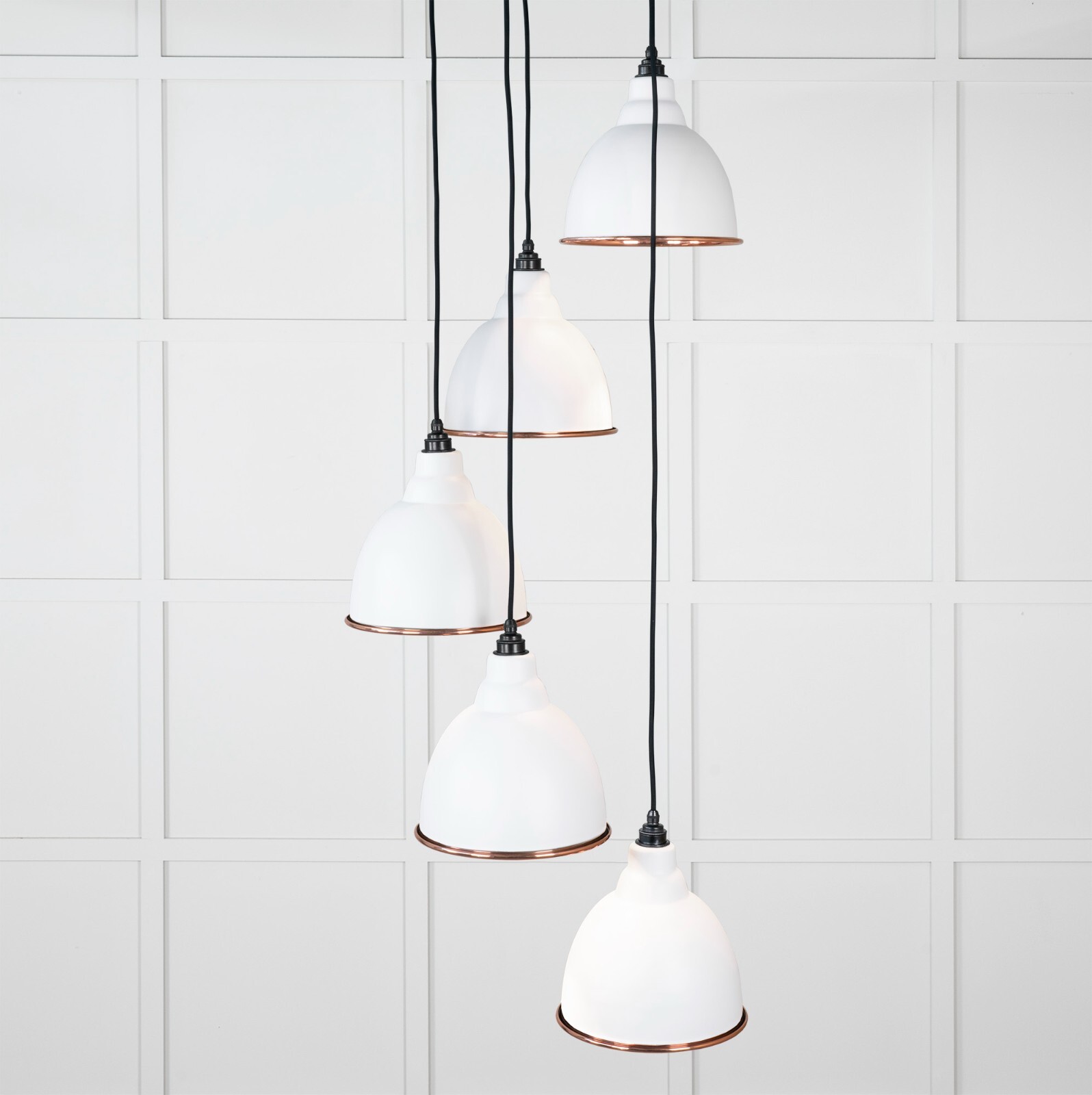 From The Anvil 49736SF Smooth Copper Brindley Cluster Pendant in Flock