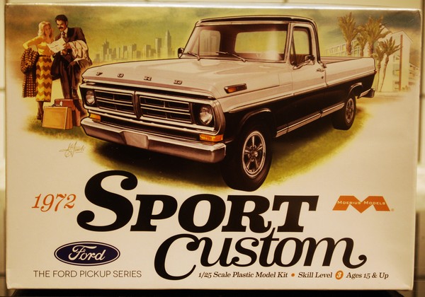 1972 Ford Sport Custom Pickup, 1:25, Moebius 1220 New Tool Neu Neu 2016 Neu Neu-image